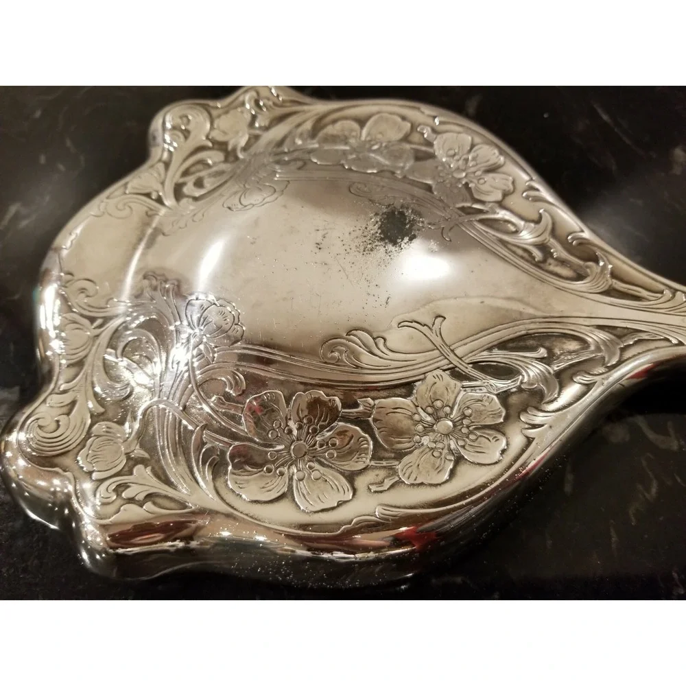 Antiwue Silver Plated Hand Mirror 10